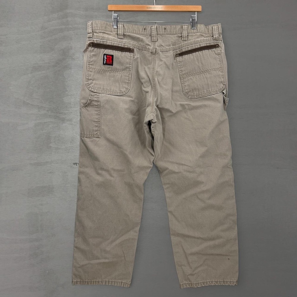 Wrangler Riggs Workwear Carpenter Pants Tan Ripstop 3W020DK 40 x 30